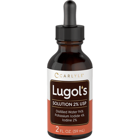 Lugols Iodine 2 Percent 2 fl oz | Potassium Iodide & Iodine | by Carlyle