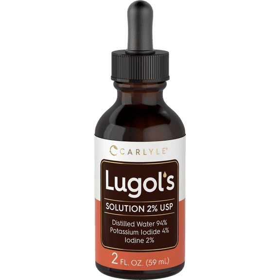 Lugols Iodine 2 Percent 2 fl oz | Potassium Iodide & Iodine | by Carlyle