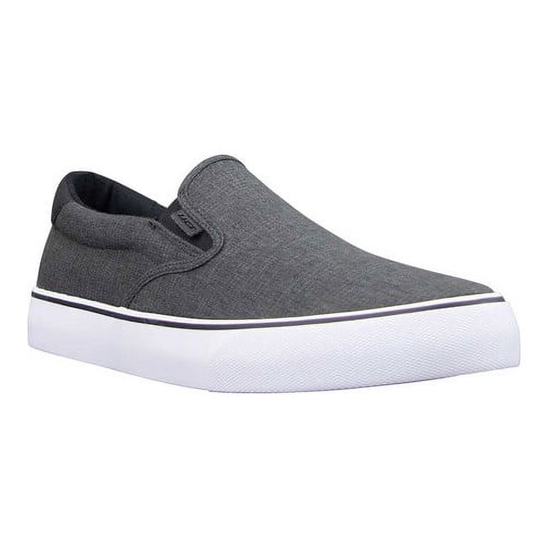 Lugz Clipper Classic unisex canvas slip on sneakers gray color Shop Grey Mens Lugz Clipper Slip On Sneakers – Shoebacca main image 3