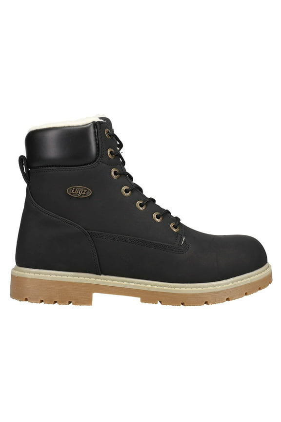 Mens Brace Hi Fleece Round Toe Lace Up Ankle Boots