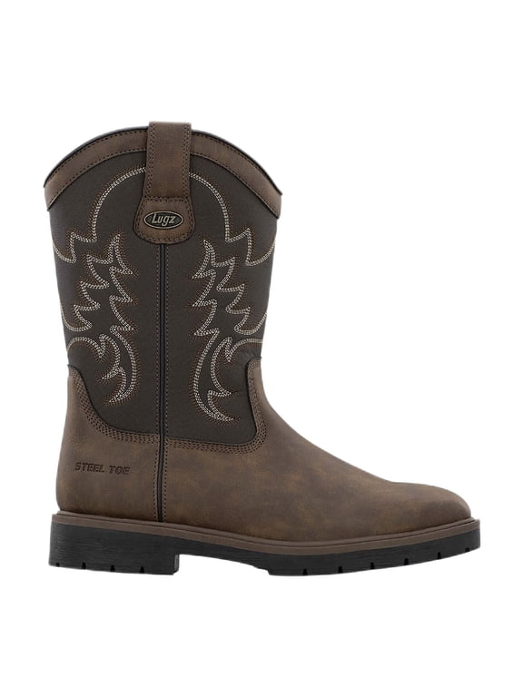 Men's Cowboss Pull On Western 8" Steel Toe Work Boot