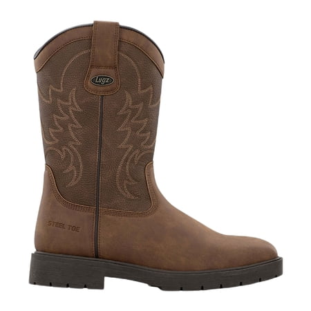 Lugz Work Men's Cowboss Pull On Western 8" Steel Toe Work Boot