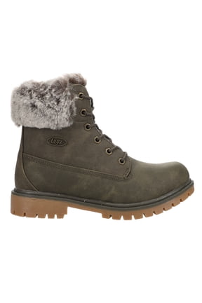 Womens Rucker Hi Faux Fur Lace Up Casual Ankle Boots