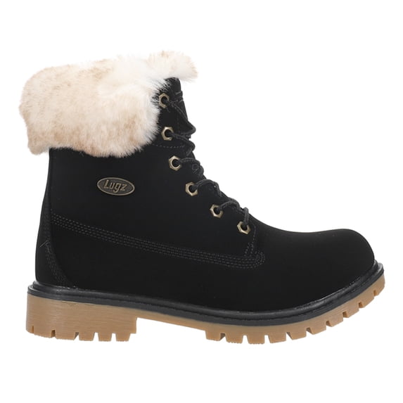 Lugz Womens Rucker Hi Faux Fur Round Toe Lace Up Ankle Boots