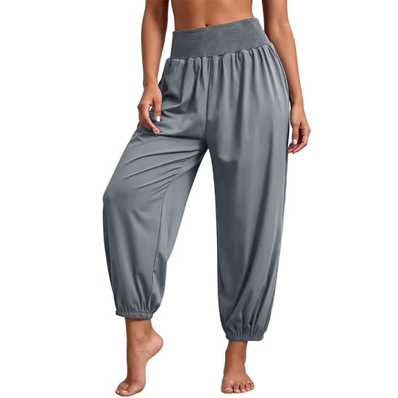 Luhomi Women's Cozy Yoga Joggers Pants Loose Workout Sweatpants Comfy Lounge Travel Harem Pants with Pockets