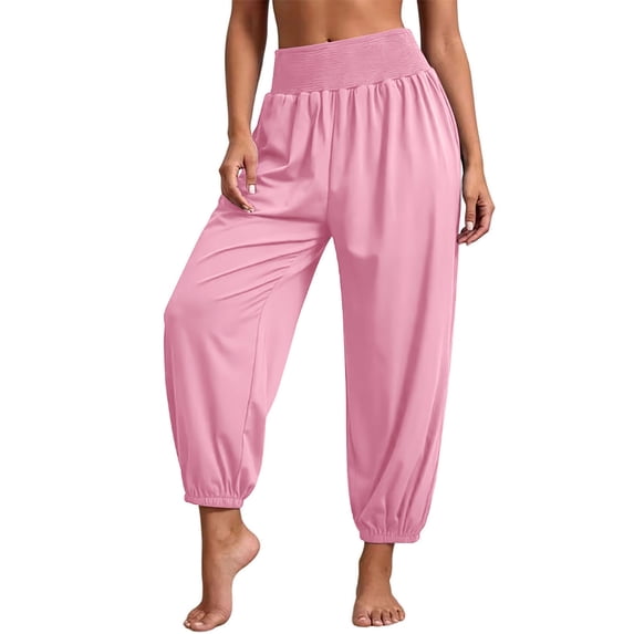 Luhomi Women's Cozy Yoga Joggers Pants Loose Workout Sweatpants Comfy Lounge Travel Harem Pants with Pockets