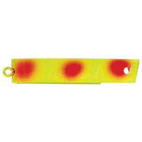 Luhr Jensen 1303-502-0054 Super Duper, Chartreuse / Fire Dot