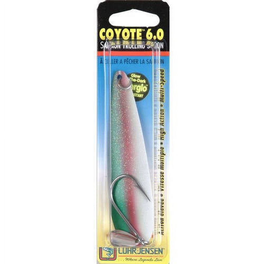 Luhr Jensen Coyote Spoon Fishing Lure 4 1/2 Everglow/Army Truck