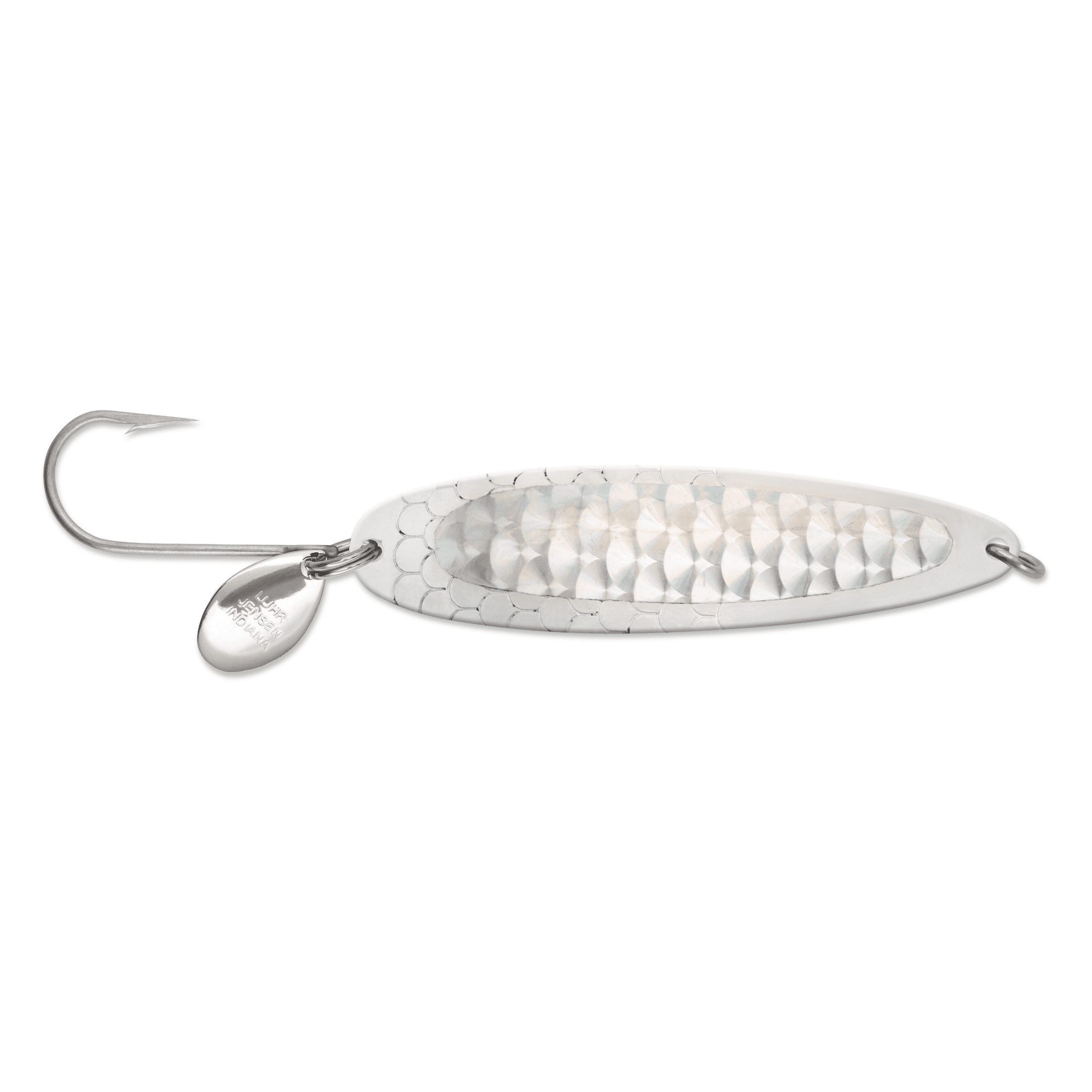 Luhr Jensen Coyote Spoon Fishing Lure 4 1/2" Nickel/Silver Prism-Lite