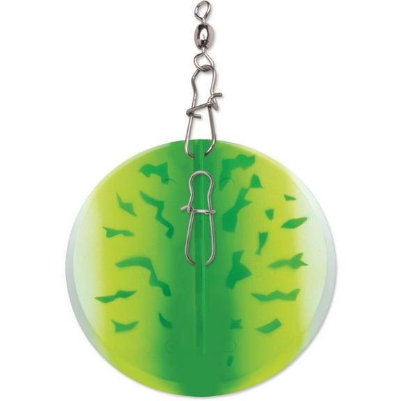 Luhr-Jensen Dipsy Diver, 2 1/4" - Green Fire UV Chrome Bottom