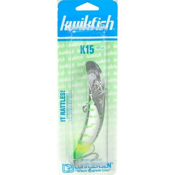 Luhr Jensen K15 Rattlin' Kwikfish, Silver / Fluorescent Green