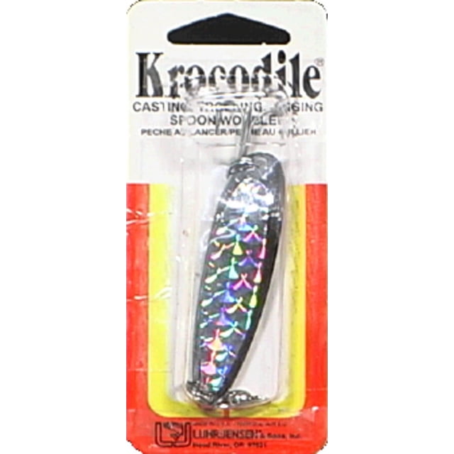 Leurre Cuillère Luhr-Jensen Krocodile – 1 Oz, Chrome/vert Prisme-lite, Neuf
