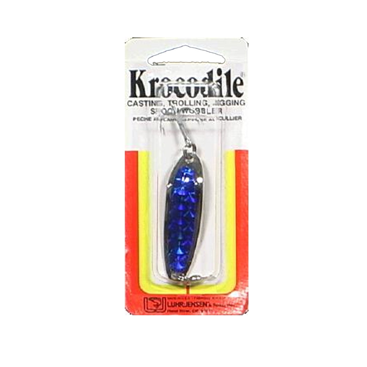 Luhr Jensen Krocodile 1/4oz Spoon Fishing Lure 2 1/8 Chrome/Blue Prism-Lite