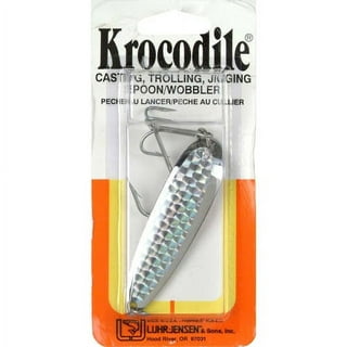 3oz Crocodile Spoons aka Krocodile - 10 Pcs - Chrome w/Red Tape 