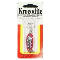 Luhr Jensen Krocodile 3/16oz Spoon Fishing Lure 1 9/16" Fire/Silver Prism Lite