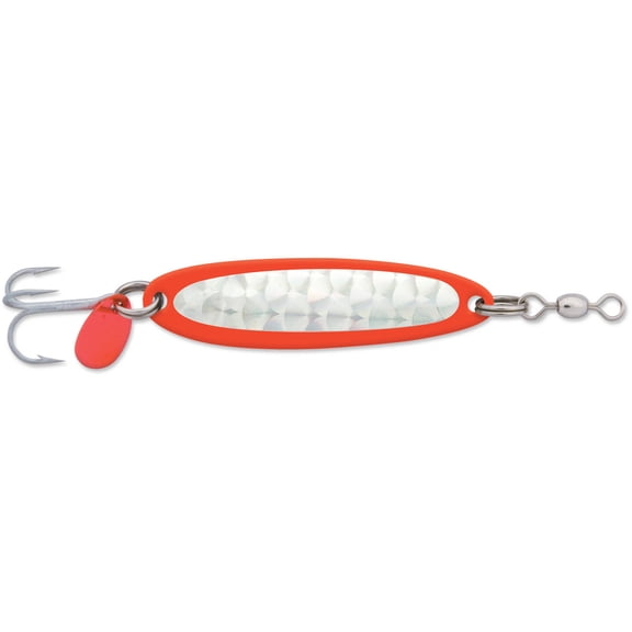 Luhr Jensen Krocodile Fire/Silver Spoon Fishing Lure 3/16oz 1 9/16 Inch Prism Lite