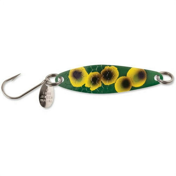Luhr Jensen Needlefish Lure, Frog/Brass Back 2-1/2"