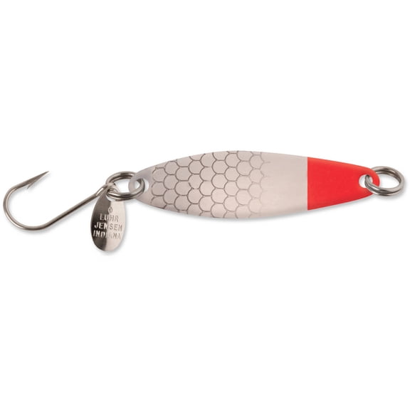 Luhr Jensen Needlefish Lure Nickel/Red Head 2"