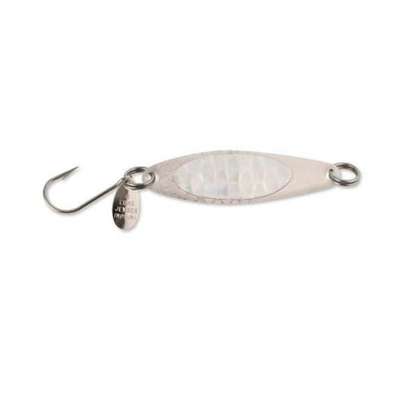 Luhr Jensen Needlefish Spoon Fishing Lure Size 2 Nickel/Silver Prism-Lite 2"