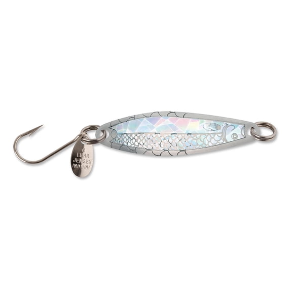 Luhr Jensen Needlefish Spoon Fishing Lure Size 2 Live Image Nickel/ Real Fish 2"