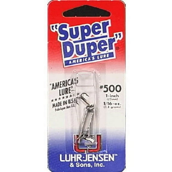 Luhr Jensen Super Duper U-Shaped Spoon Lure 1 inch 1/16 oz Brass Red Head