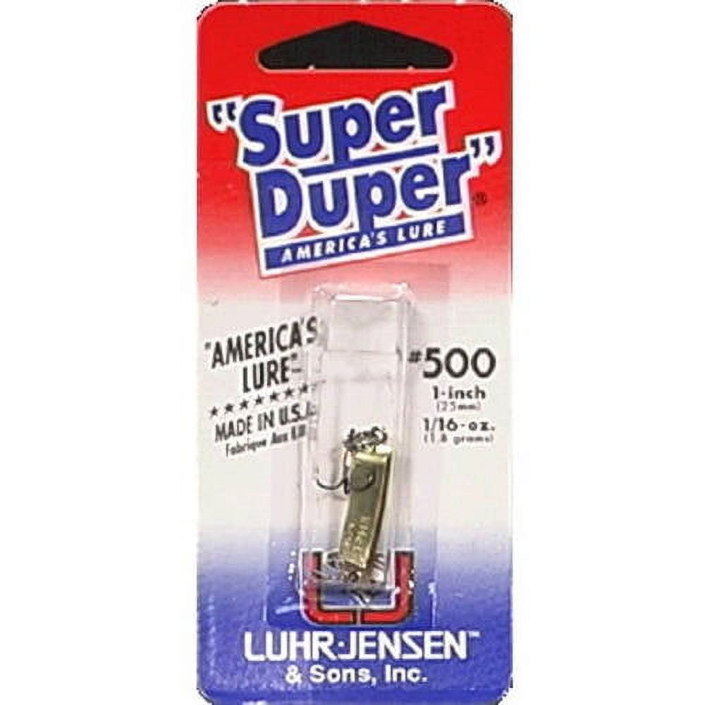 Luhr Jensen Super Duper Casting/Trolling U-Shaped Spoon Lure 1 1/16oz  Chrome/Silver Prism-Lite 