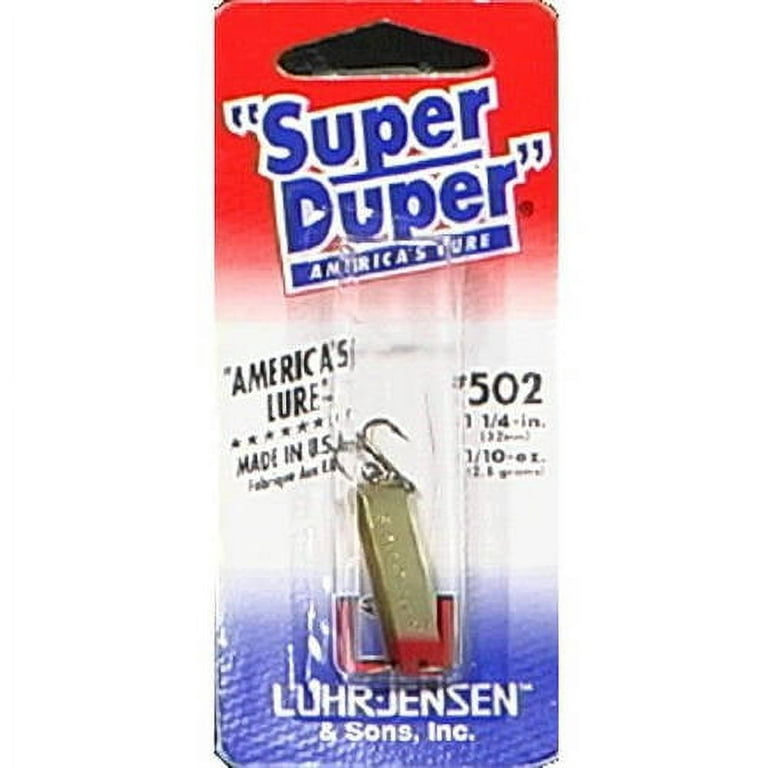 Luhr Jensen Super Duper Casting/Trolling U-Shaped Spoon Lure 1 1/4 1/10oz  Brass/Red Head