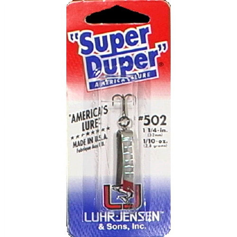 Luhr Jensen Super Duper Casting/Trolling U-Shaped Spoon Lure 1 1/4 1/10oz  Chrome/Silver Prism-Lite 
