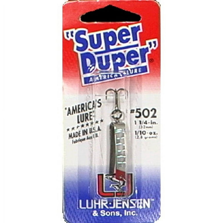 Luhr Jensen Super Duper Casting/Trolling U-Shaped Spoon Lure 1 1/4 1/10oz  Chrome/Silver Prism-Lite