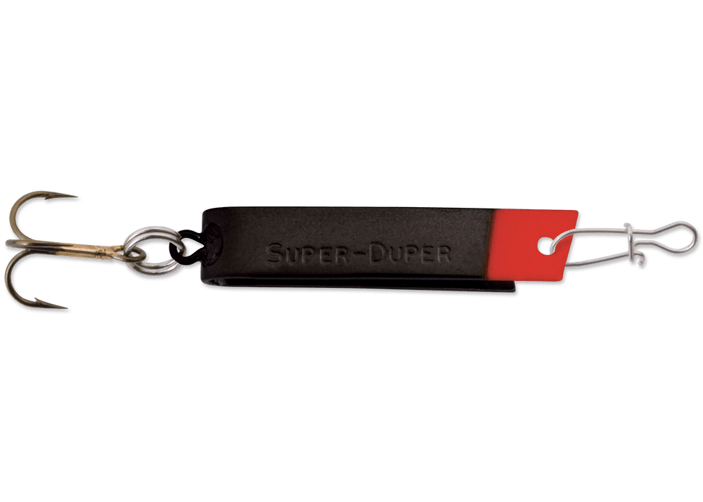 Luhr-Jensen Super Duper Spoon (Shiny Black/Fire Head, 1 1/8 inch - 1/12 oz) - Walmart.com
