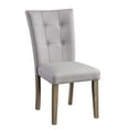 thumbnail image 1 of Benjara Lui 26 Inch Modern Side Chair, Button Tufted Back, Set of 2, White, Oak, 1 of 5