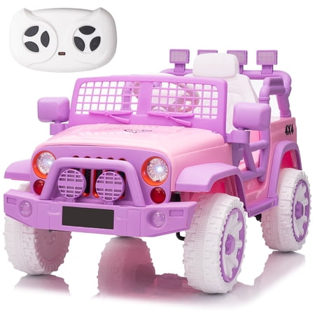 Luibas 12V Kids Ride on Car for Toddlers, Battery Powered Ride on Electric Vehicles Kids Ride On Toy Car with Remote Control, Bluetooth Electric Car for Boys Girls 3-5 Ages, Purple