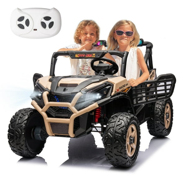 Luibas 24 V 5 mph Powered Ride-on with Remote Control, Bluetooth, and LED Lights, Yellow