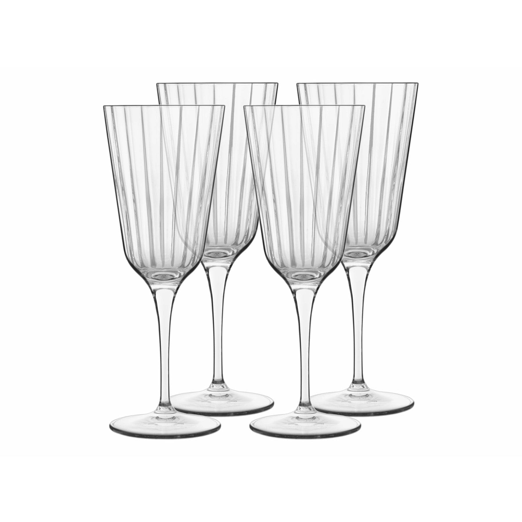 Luigi Bormioli Bach 8.5 Oz Faceted Martini Glasses Set of 4