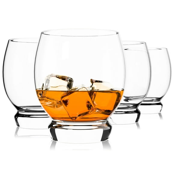 Luigi Bormioli Backdoor 20's DOF Whiskey Glasses - Set of 4, 15.25 Oz. Tumblers for Bourbon, Scotch & Cocktails - Crafted in Italy with Ultra-Clear & Durable Lead-Free Crystal - Dishwasher Safe