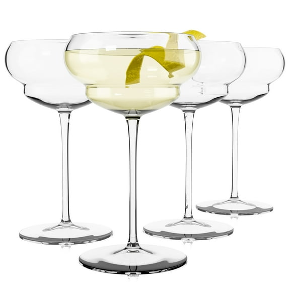 Luigi Bormioli Backdoor 20's Nick & Nora 5.75 Oz Cocktail Glass - Set of 4, Clear