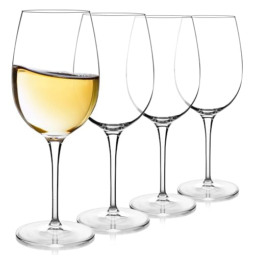 Luigi Bormioli Crescendo 13-Ounce Crystal Chardonnay Wine Glasses, Set of 4