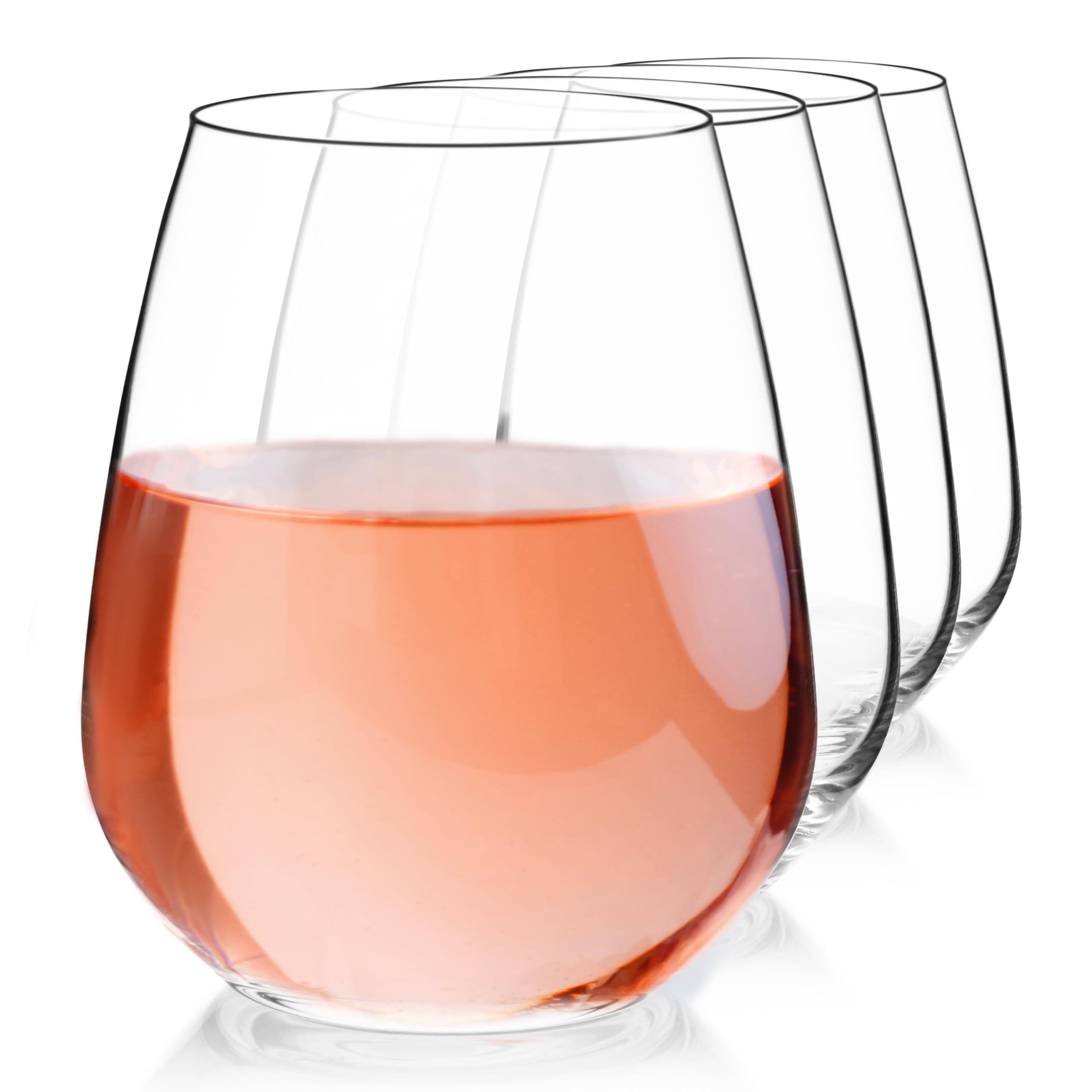 Luigi Bormioli Crescendo 23 oz Crystal Stemless Wine Glasses, Set of 4