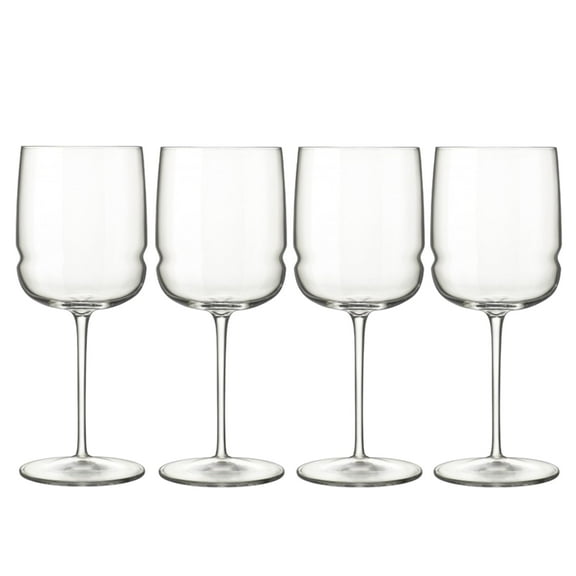 Luigi Bormioli Grandioso | Set of 4 Pinot/Nebbiolo 18.5 Oz Wine Glasses | Titanium Reinforced Stem | Made from SON-hyx Crystal | Sinuous Design Red Wine Glass | Dishwasher Safe | Made In Italy