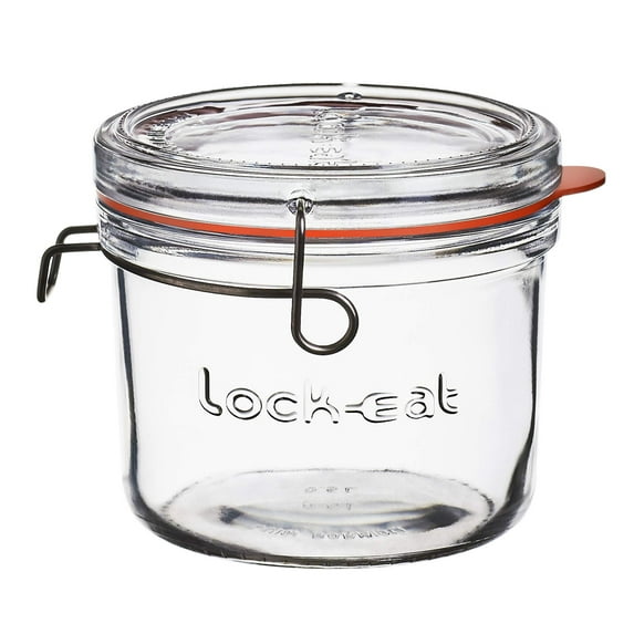 Luigi Bormioli Lock-Eat 17 oz XL Glass Food Jar, 1 Piece, Clear