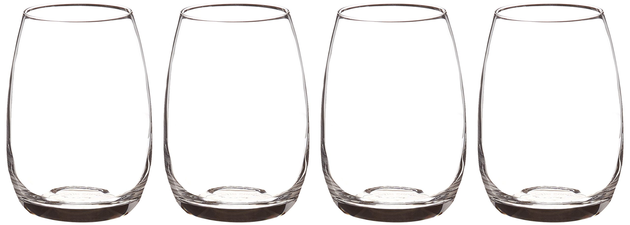 Luigi Bormioli Michelangelo Clear Stemless Wine Glasses Set of 4