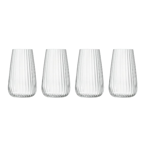 Luigi Bormioli Optica 19.25 Oz Beverage Drinking Glasses Set Of 4