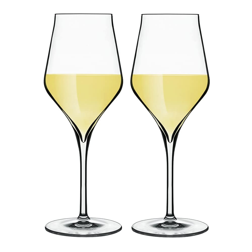 Luigi Bormioli Supermo Chardonnay Wine Glasses - Set Of 2, 11.75 Oz, Lead-Free Crystal