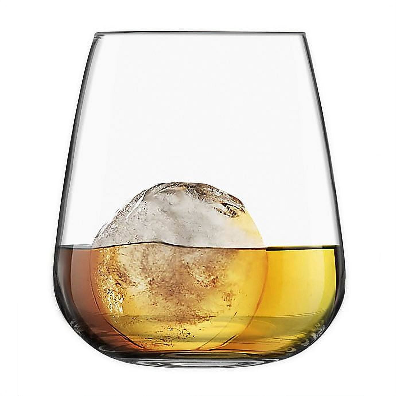 Clear Glass 15.25 oz Lowball Tumbler Set of Four