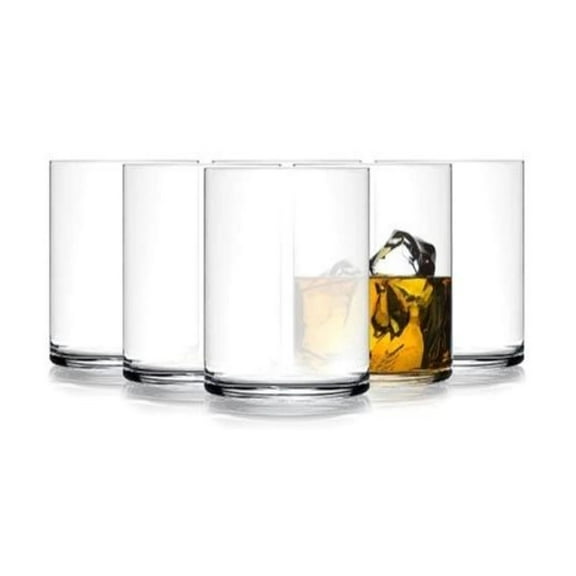 Luigi Bormioli Top Class 11.75 oz Highball Glasses, Set of 6 - Italian Tall Drinking Glasses for Cocktails, Water, Juice - Durable Lead-Free Crystal Drinkware with Reinforced Rims, Modern Glassware