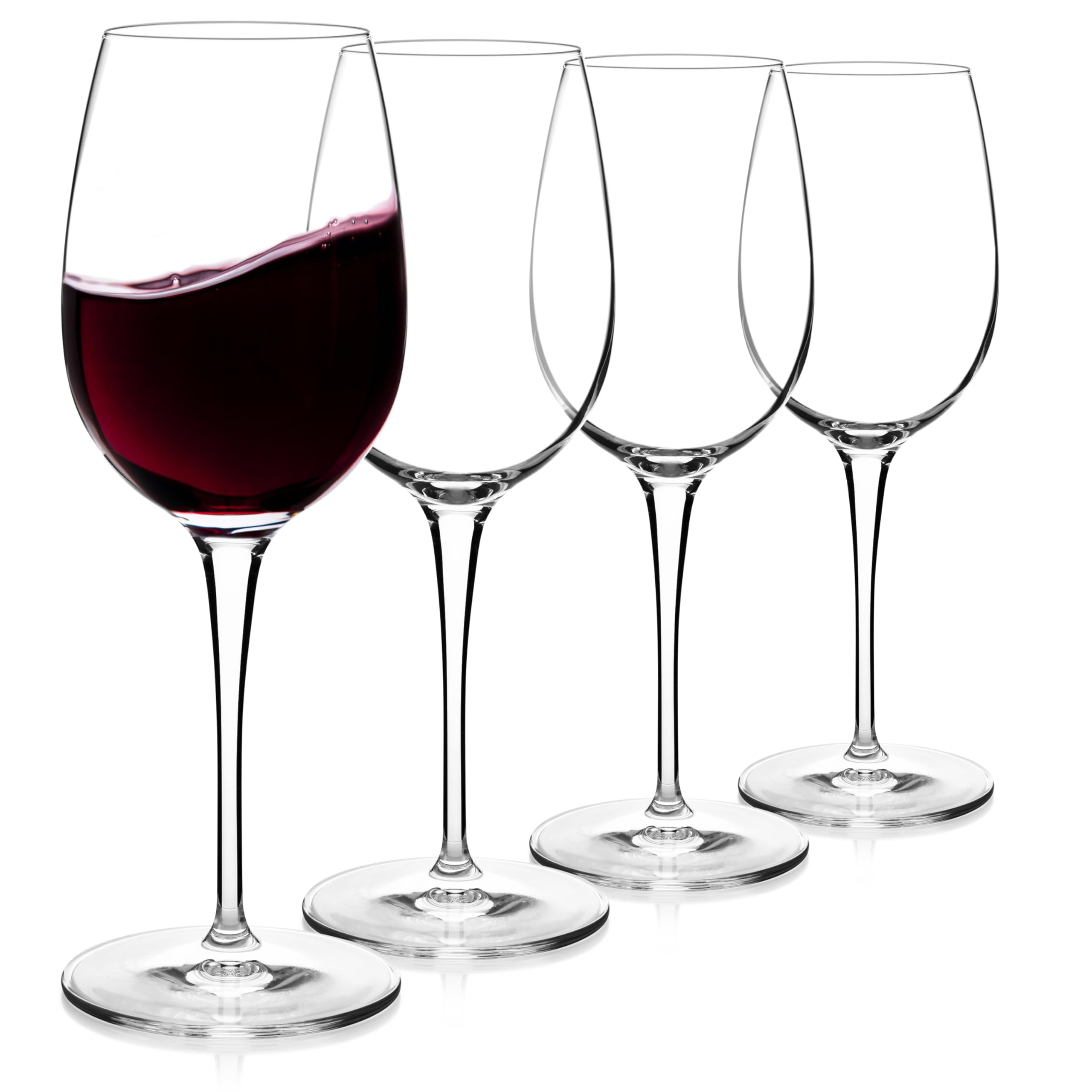 Luigi Bormioli Crescendo Clear Crystal Bordeaux Wine Glasses, Set of 4