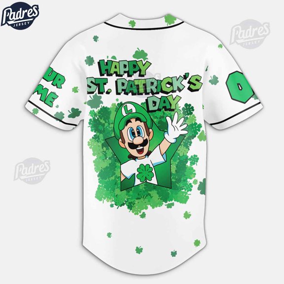 Luigi Day Happy st.Patrick's Day Custom Baseball Jersey Shirt