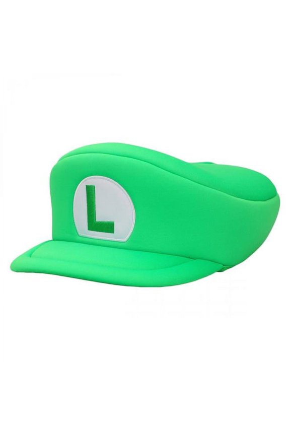 Luigi Embroidered Cosplay Hat, Green