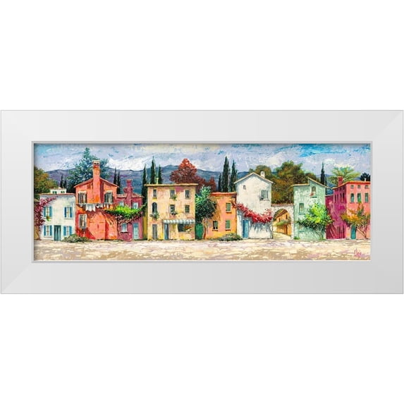 Luigi, Florio 14x7 White Modern Wood Framed Museum Art Print Titled - Paese italiano