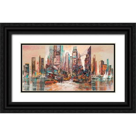 Luigi, Florio 18x11 Black Ornate Wood Framed with Double Matting Museum Art Print Titled - NYC-2